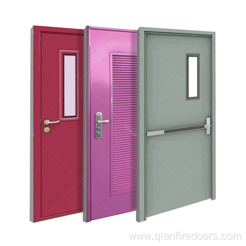 fire rated glazed metal exit door fire door